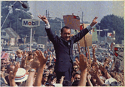Nixon in crowd, 1968 Campaign